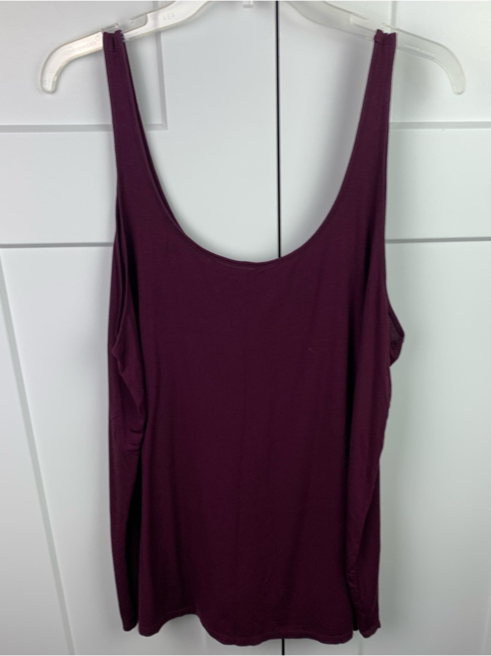 Tommy John XL Womens Second Skin Pajama Tank Top Red Purple Wine Lounge
